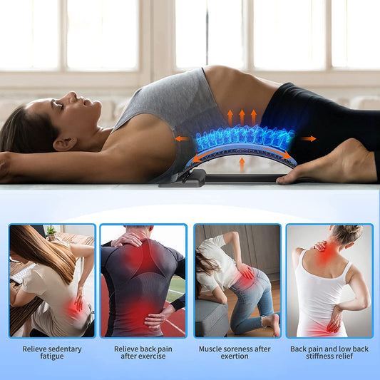 Magic Back-Pain Relief | Back Stretcher | Spinal Curve Relaxation Device | Back Massager For Bed Chair & Car