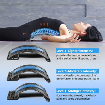Magic Back-Pain Relief | Back Stretcher | Spinal Curve Relaxation Device | Back Massager For Bed Chair & Car